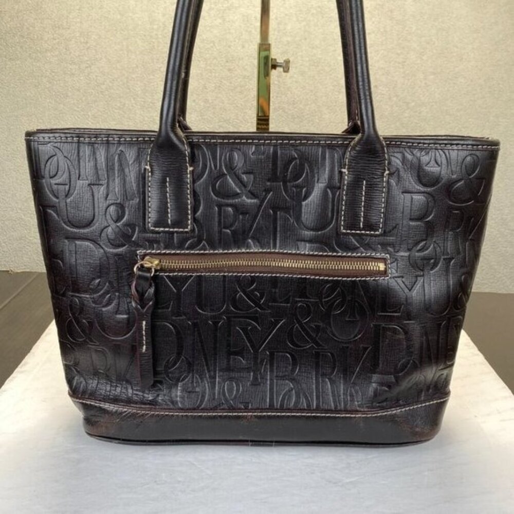 Dooney & Bourke Retro Lexington in Black Leather Tote with an Embossed Pattern - Picture 8 of 14
